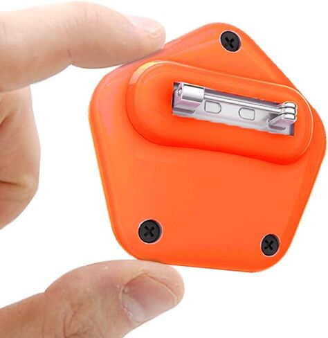 حامل علامة الهواء للأطفال مخفي GPS Tracker Case (وليس السيليكون) | مادة جديدة (مقاومة للماء بالكامل) (مغلقة بالكامل) | حامل الأطفال المخفيين مع دبوس غير مرئي (Orange 1) in Kuwait