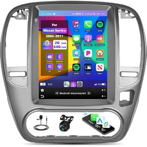 2G+64G Car Radio for Nissan Sentra 2006-2011 with Wireless Carplay Android Auto,9.7" HD Touch Screen Android 13 Nissan Sentra Car Stereo with GPS Navigation WiFi,Bluetooth,FM/RDS+AHD Backup Camera