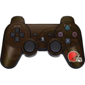 Skinit Decal Gaming Skin Compatible with PS3 Dual Shock Wireless Controller - Officially Licensed NFL Cleveland Browns Double Vision Design