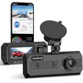 Dash Camera for Cars, 4K Ultra HD 3 Channel Dash Cam Front & Rear & Inside, 5GHz WiFi, Car Camera with Night Vision, G-Sensor, 3 Recording Mode, 170° Wide Angle, 32G SD Card