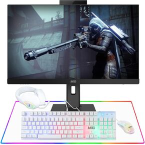 Gaming All in One PC 24 Inch FHD Touchscreen, MTG Yama, Intel Core i5 10th Gen, 32GB RAM, 1TB NVME, NVIDIA GT 1030 4GB DDR3 Graphics, Webcam, DVD RW, Gaming Kit, Windows 11 Home
