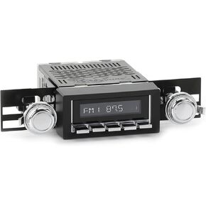 RetroSound HC-216-03-73 Hermosa Direct-fit Radio for Classic Vehicles (Chrome Face & Buttons and Black Bezel)