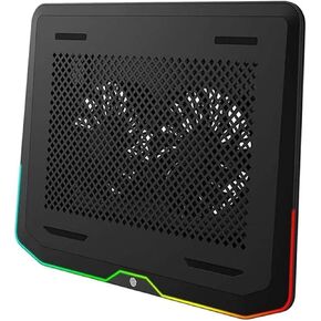 Laptop Cooling Cooler Pad with Lights for 14-17.3 Inch Computer Notebooks Metal Panel 2 Cooling Fans