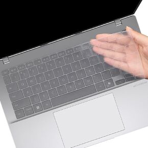 Keyboard Cover for 2025 ASUS VivoBook 14 M1407 X1407 & Vivobook Flip 14 TP3407 TP3407s 14-inch Laptop US English Layout Keyboard Cover Skin Protector -Clear