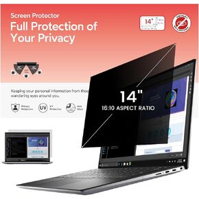 bersem 14 Inch Laptop Privacy Screen for 16:10 Ratio Computer Monitor, Removable Anti Glare Blue Light Filter for Laptop Privacy Screen 14 inch, Anti-Spy, Anti-Scratch, UV-Blocking