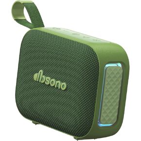 Portable Bluetooth Speaker Waterproof: IPX5 HD Sound Up to 24H Playtime, Birthday White Elephant Gifts Stocking Stuffers for Adults Teens, Cool Electronics Gadgets for Outdoor Travel-Green