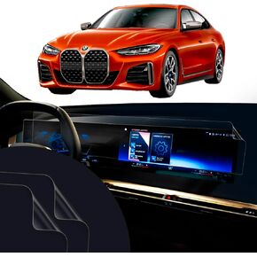 2026 BMW 4 Series M4 Screen Screen Protector for Instrument Cluster Infotainment Mavigation Multimedia Multimsteres Matte Matte Anti Whank Display Coveled Coverage مع 2025 2024 4 Series 2Pack