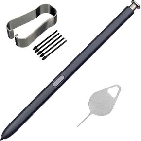 S24 Ultra 5G S Pen (with Bluetooth) Replacement Stylus S24 Ultra Pen with S24 Ultra Pen Tips Nibs for Samsung Galaxy S24 Ultra Touch Pen S928 S24 Ultra S Pen with Needle Repair Part (Titanium Black)