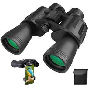 20x50 HD Binoculars for Adults High Powered | Professional BAK4 Prism & FMC Lens | Waterproof Fogproof | for Bird Watching/Stargazing/Travel/Hunting/Concerts/Outdoor Sports | Includes Phone Adapter