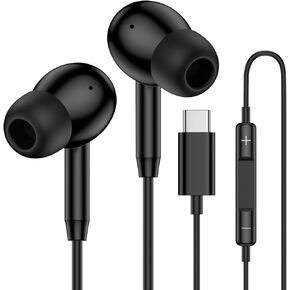 USB C Samsung Earbuds Wired Ear Buds for Samsung Galaxy A16 A36 5G A26 S25 Edge A56 S25 Ultra Plus S24 FE A35 Z Fold 6 USBC in-Ear Headphones Wired Type C Earbud Earphones Headsets with Microphone