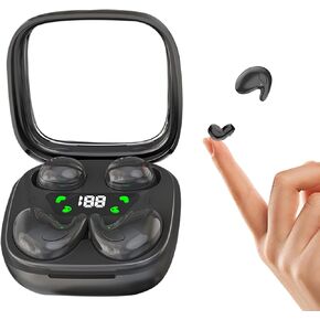 Flat Sleep Mini Invisible Small Tiny Earbuds Wireless Bluetooth Ear Buds for Sleeping Headphones Micro Smallest Discreet Sleep Earbuds Earphones for Side Sleepers, Small Ears Canals Women, Work
