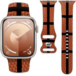 Silicone Watch Band Compatible with Apple Watch 38mm 40mm 41mm, Adjustable Soft Replacement Strap for Women Men, Compatible with iWatch Ultra2/1 SE Series 10 9 8 7 6 5 4