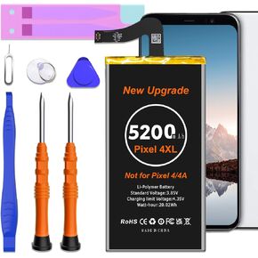 [5200mAh] Battery for Pixel 4XL,High Capacity Replacement Battery for Google Pixel 4 XL G020J-B with Repair Tools Kit,High Efficiency and Durability with Long Range