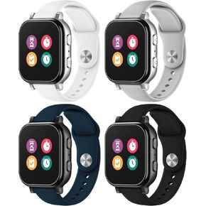 4 Pack Waterproof Silicone Gizmo Watch Band for kids Compatible for Gizmo Watch 3 2 1/ Gabb Watch 3 2 1/ SyncUP/Cosmo JrTrack Watch, Adjustable Sport Bands Replacement Small Size for Boys Girls