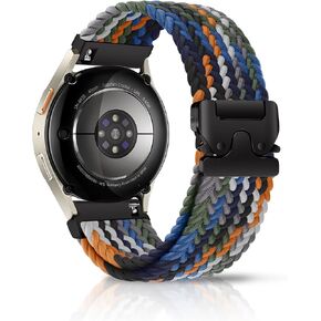 20mm Nylon Braided Band Compatible with Samsung Galaxy Watch 4/5/6/7/FE 40mm 44mm Band/5 Pro/Watch 4&6 Classic/Active 2 40mm 44mm/3 41mm/Gear Sport/Gear S2 Classic