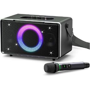 Portable Bluetooth Speaker: 100W, 15H Playtime, Loud Wireless Boombox, 5″ Large Subwoofer, LED Light Show, Fast Charging, Big Bocinas for Outdoor, Party, Backyard (Silver with 1Mic) in Saudi Arabia