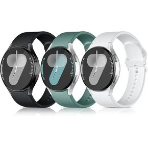 Charlam 3 Pack No Gap Bands Compatible with Galaxy Watch 7 Band, Galaxy Watch 6 Band, 5 4 FE 40mm 44mm, Galaxy Watch 6/4 Classic/5 Pro, 20mm Soft Silicone Sport Strap for Samsung Watch Bands Women Men in Saudi Arabia