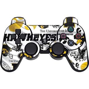 Skinit Decal Gaming Skin for PS3 Dual Shock Wireless Controller - Officially Licensed University of Iowa Iowa Hawkeyes Pattern Design