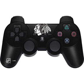Skinit Decal Gaming Skin for PS3 Dual Shock Wireless Controller - Officially Licensed NHL Chicago Blackhawks Black Background Design