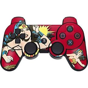 Skinit Decal Gaming Skin for PS3 Dual Shock Wireless Controller - Officially Licensed Warner Bros Wonder Woman in Action Design