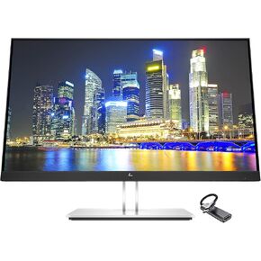 HP EliteDisplay E24 G4 24 Inch IPS FHD Multi-Device Monitor Bundle with Blue Light Filter, HDMI, DisplayPort, HDMI to USB-C Adapter, Compatible with MacBook, MacBook Pro, iPad and iPhone