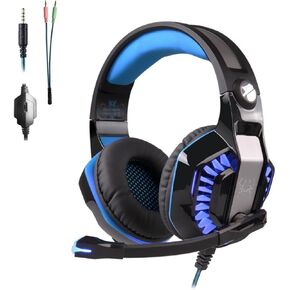PS4 Headset Gaming Headset for PC Xbox One Headphones with Mic Headset for Gaming Computer(Blue)