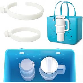 Bogg Bag Cup Holder for 30oz 40oz Stanley, Adjustable Insert Drink Holder Compatible with Bogg Bag/Simply Southern Beach Tote Bag, Water Bottle Holder Attachment for Bogg Bag Accessories