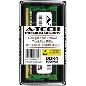 A-Tech 32GB RAM for Lenovo ThinkPad P53s Mobile Workstation Laptop | DDR4 2666 SODIMM PC4-21300 1.2V 260-Pin Memory Upgrade Module
