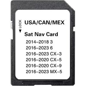 Updated Navigation SD Card with The Latest Map Version, Compatible with 3 6 CX-3 CX-5 CX-9 MX-5 2014-2023 (USA/Canada/Mexico) New Maps