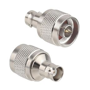MOOKEEF 2 Pack N Male to BNC Female Connector Adapter N Type to BNC Coax Connector 50 Ohm