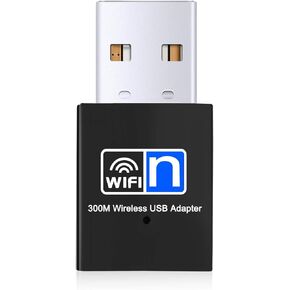 300Mbps 802.11N/G/B Mini Portable USB 2.0 WiFi Adapter Wireless Network LAN Card, compatible with win10