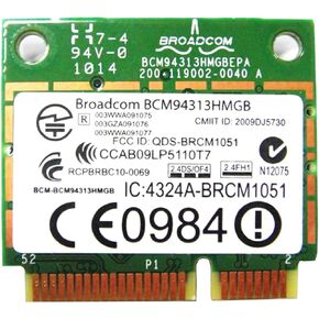 BroadCom BCM94313HMGB BCM2070 BCM4313 DW1701 Half Mini PCI-e BT Bluetooth WLAN Card for Dell YFHN7