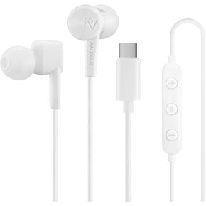 PALOVUE USB Type C Headphones in Ear Earphones Earbuds with Mic and Volume Control Compatible for Google Pixel Samsung Oneplus Huawei Sony MacBook SoundFlow