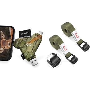 WOSPORTS Trail Camera Straps 2 pack+Trail Camera Viewer, Plug & Play for Hunters to View Photos and Videos,Nylon Fiber Deer Camera Straps for Hunting Cameras Accessory