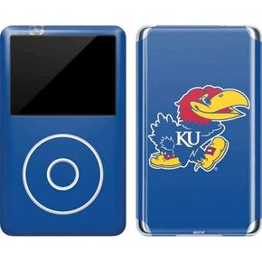 Skinit Decal MP3 Player Skin Compatible with iPod Classic (6th Gen) 80GB - Officially Licensed College Kansas Jayhawks Mascot Outline Design