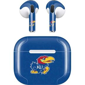 Skinit Decal Audio Skin Compatible with Apple AirPods (3rd Gen, 2021) - Officially Licensed Kansas Jayhawks Mascot Outline Design