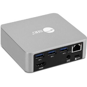 SIIG USB-C Mini Docking Station with HDMI 4K@30Hz, Gigabit Ethernet, 4X USB 3.0 Ports, Power Delivery - 85W Laptop Charging Type-C Dock (Thunderbolt 3 Compatible for Macbooks/Windows/Chromebooks)