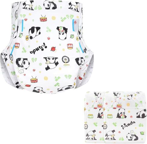 ملابس داخلية Landofgenie Diaper للكبار مطبوعة لحفاضات سلس البول، حفاضات ليلية كبيرة مع علامات تبويب قطعتين (كبيرة 36 ​​بوصة - 46 بوصة) in Saudi Arabia