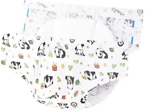 ملابس داخلية Landofgenie Diaper للكبار مطبوعة لحفاضات سلس البول، حفاضات ليلية كبيرة مع علامات تبويب قطعتين (كبيرة 36 ​​بوصة - 46 بوصة) in Saudi Arabia