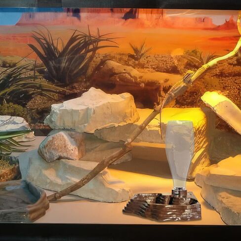 Automatic Reptile Water Dish 13.5Oz Reptile Water Bowl Bearded Dragon Leopard Gecko Snake Lizard Terrarium Tank Accessories(Gery) in Kuwait