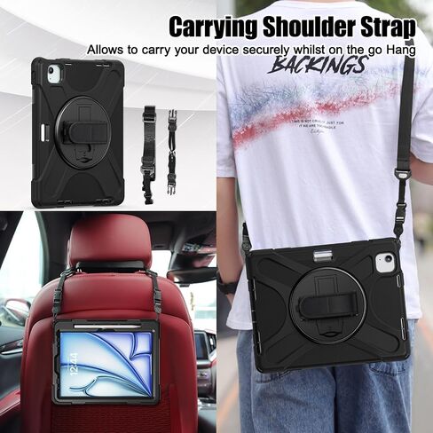 TSQQST لـ IPAD AIR 11 بوصة CASE M3/M2 2025 2024 W/SCREETS ، حالة IPAD AIR 7th/6th/5th GEN in Kuwait