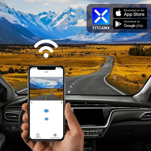 Fitcamx 4K Dual Dash Cam for 2022-2024 Chevy Bolt EV & EUV LT Premier 1LT 2LT has Auto-Dimming (HD2-8155), OEM Look, Front 2160P+Rear 1080P Video, Loop Recording WiFi, G-Sensor, Easy to Use,128GB Card in Saudi Arabia