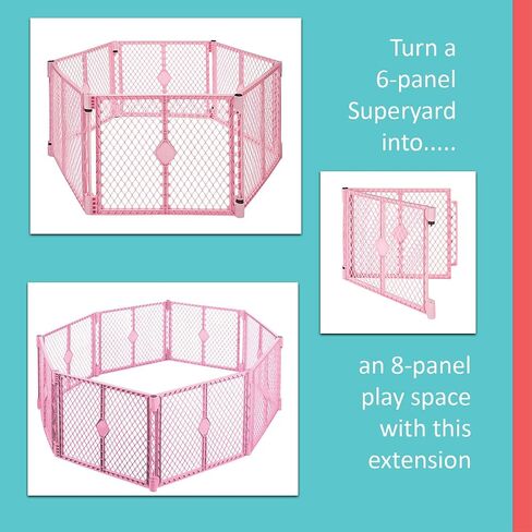 Toddleroo by North States Superyard Wall Mount Kit, Made in USA: Compatible with Superyard Classic, Colorplay, or Indoor/Outdoor 6 Panel Play Yard. Hardware kit to create extra wide barrier. (Gray) in Saudi Arabia