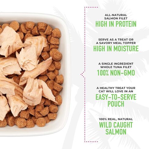 تيكي كات فيليه علاج أو طعام رطب جاف للقطط، خالي من الحبوب وعالي البروتين، كل التونا الطبيعية 1 أونصة. in Kuwait