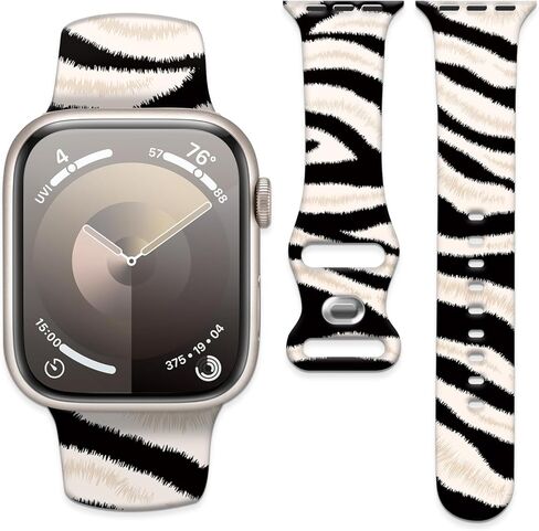شريط ساعة السيليكون متوافق مع Apple Watch 38mm 40mm 41mm ، حزام بديل ناعم قابل للتعديل للنساء ، متوافق مع IWatch Ultra2/1 SE Series 10 9 8 7 6 5 4 in Saudi Arabia
