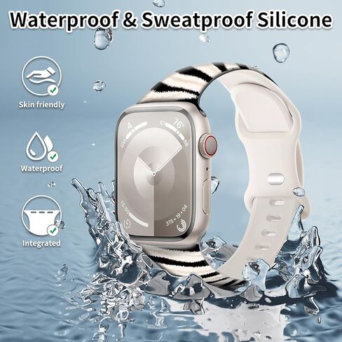 شريط ساعة السيليكون متوافق مع Apple Watch 38mm 40mm 41mm ، حزام بديل ناعم قابل للتعديل للنساء ، متوافق مع IWatch Ultra2/1 SE Series 10 9 8 7 6 5 4 in Saudi Arabia