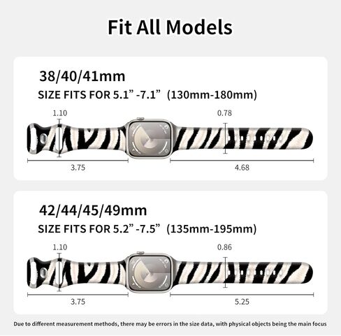 شريط ساعة السيليكون متوافق مع Apple Watch 38mm 40mm 41mm ، حزام بديل ناعم قابل للتعديل للنساء ، متوافق مع IWatch Ultra2/1 SE Series 10 9 8 7 6 5 4 in Saudi Arabia