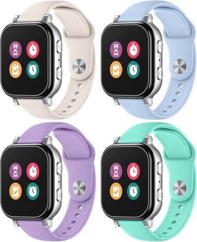 4 Pack Waterproof Silicone Gizmo Watch Band for kids Compatible for Gizmo Watch 3 2 1/ Gabb Watch 3 2 1/ SyncUP/Cosmo JrTrack Watch, Adjustable Sport Bands Replacement Small Size for Boys Girls in Kuwait