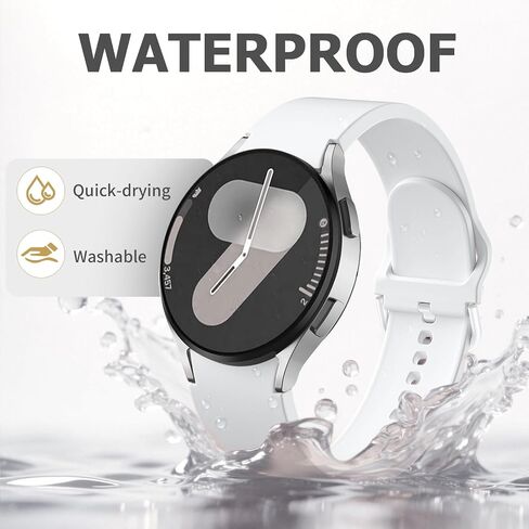 Charlam 3 Pack No Gap Bands Compatible with Galaxy Watch 7 Band, Galaxy Watch 6 Band, 5 4 FE 40mm 44mm, Galaxy Watch 6/4 Classic/5 Pro, 20mm Soft Silicone Sport Strap for Samsung Watch Bands Women Men in Kuwait