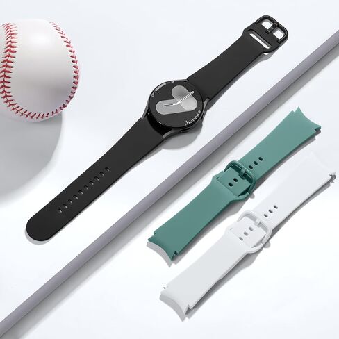 Charlam 3 Pack No Gap Bands Compatible with Galaxy Watch 7 Band, Galaxy Watch 6 Band, 5 4 FE 40mm 44mm, Galaxy Watch 6/4 Classic/5 Pro, 20mm Soft Silicone Sport Strap for Samsung Watch Bands Women Men in Kuwait